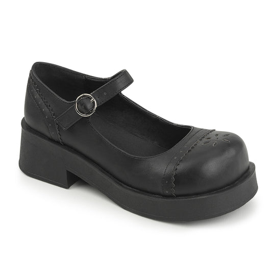 DemoniaCult Frauenpumpen CRUX-07 BLK Vegan Leder