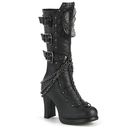 DemoniaCult  Boots CRYPTO-67 Blk Vegan Leather