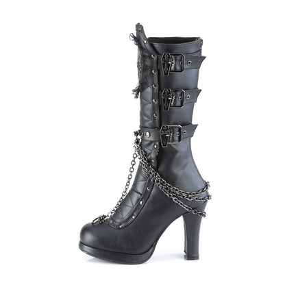 DemoniaCult  Boots CRYPTO-67 Blk Vegan Leather