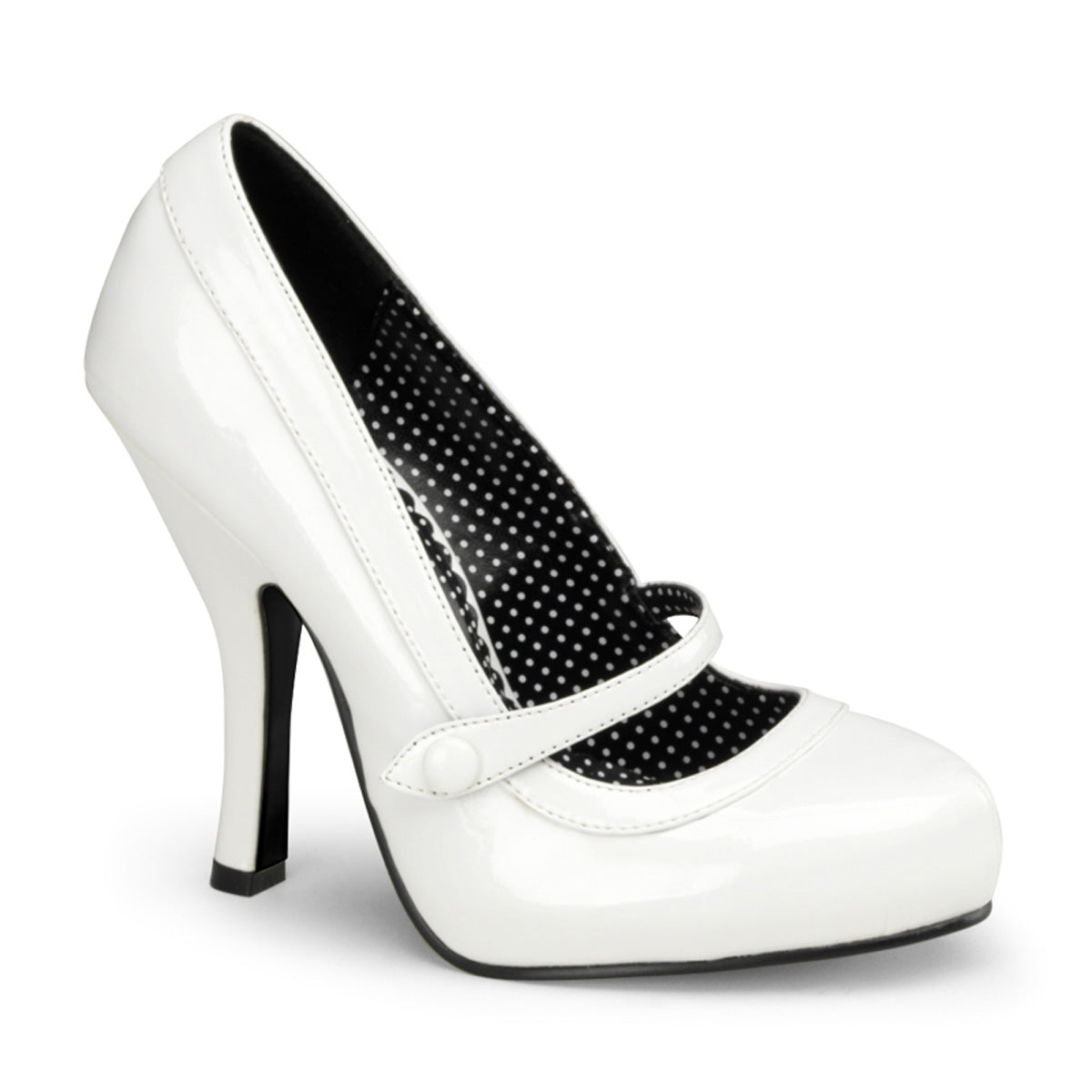 Pin Up Couture Frauenpumpen CUTIEPIE-02 WHT PAT.