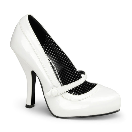 Pin Up Couture Frauenpumpen CUTIEPIE-02 WHT PAT.
