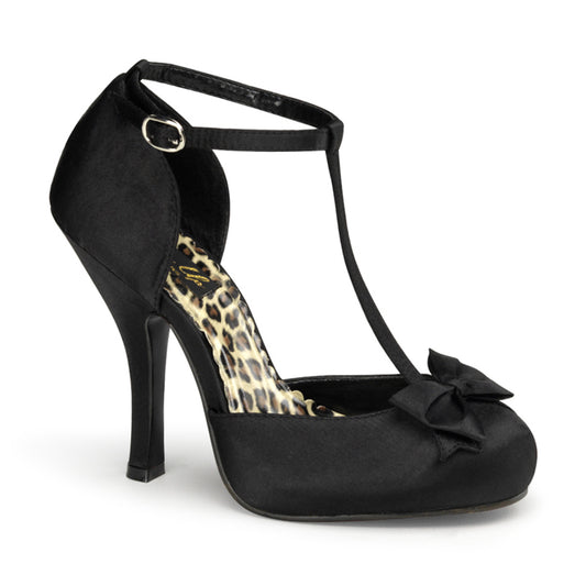 Pin Up Couture Frauenpumpen CUTIEPIE-12 blk satin.
