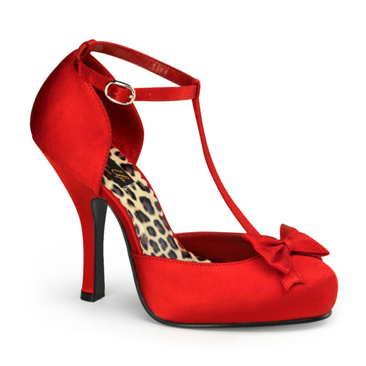 Pin Up Couture Frauenpumpen CUTIEPIE-12 rot satin.