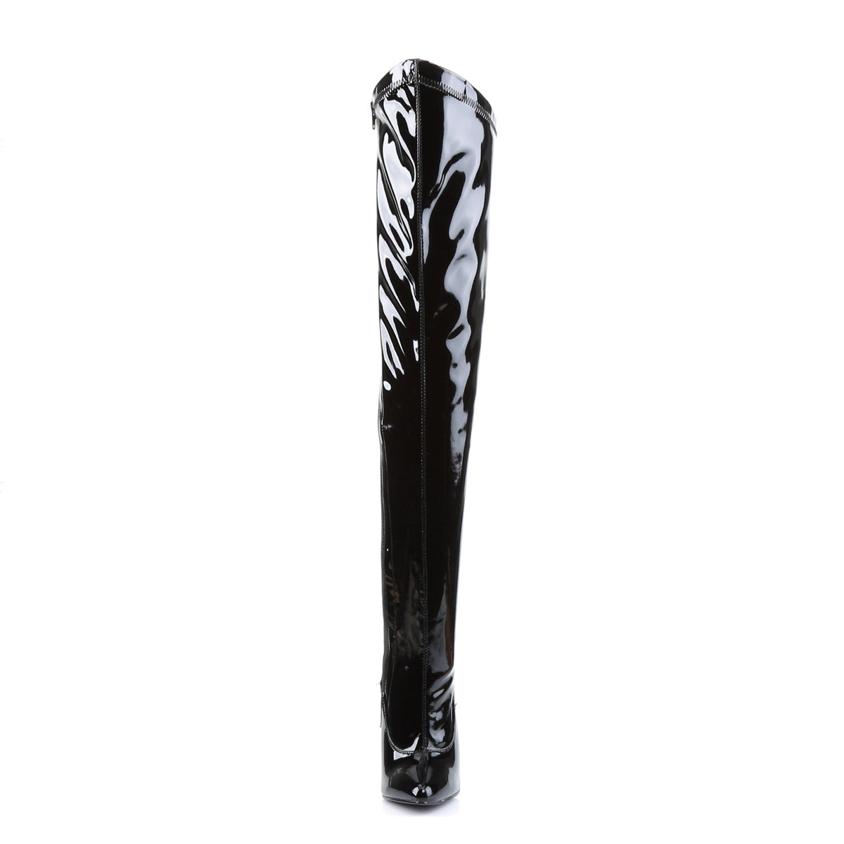 Devious Womens Boots. DAGGER-3060 BLK Stretch Pat