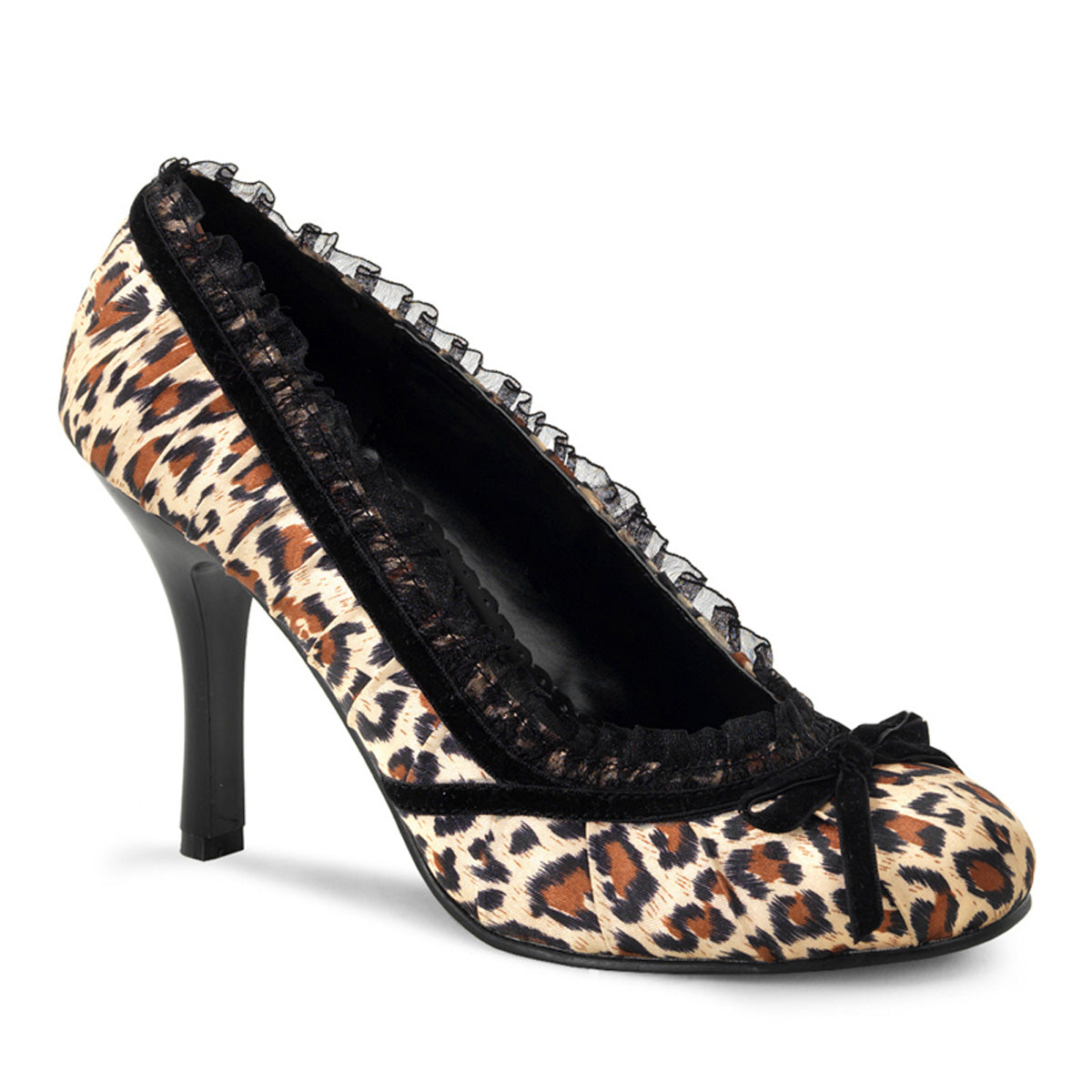 Funtasma Frauenpumpen DAINTY-420 Geparddruck Satin