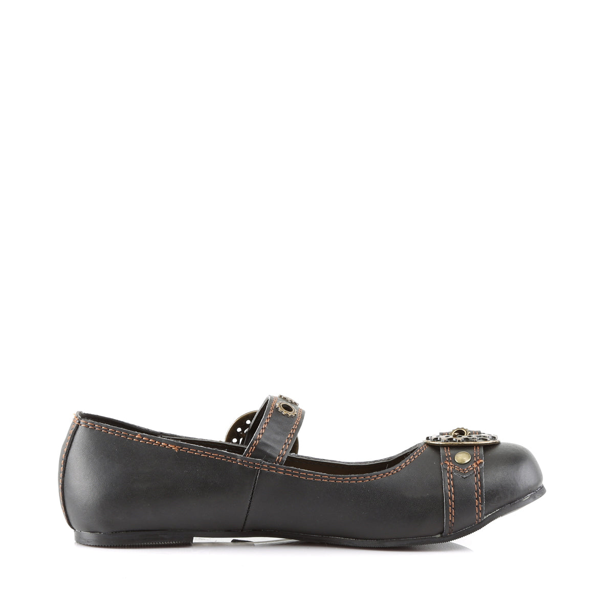DemoniaCult Damen -Niederschuh DAISY-09 BLK Vegan Leder
