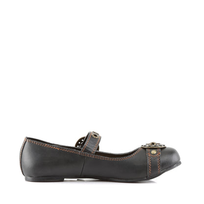 DemoniaCult Damen -Niederschuh DAISY-09 BLK Vegan Leder