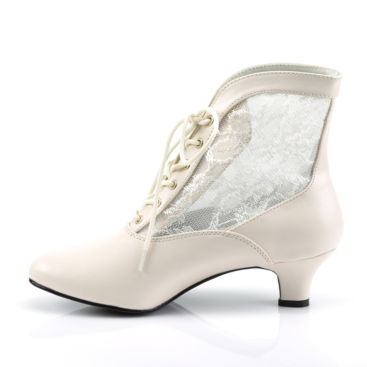 Funtasma Damen Knöchelstiefel DAME-05 Elfenbein PU-Spitze