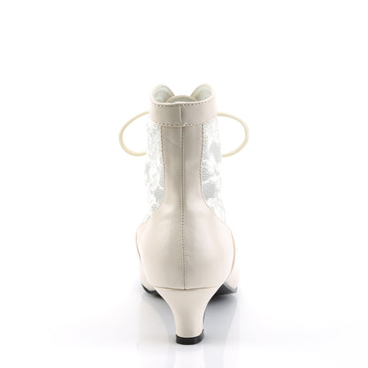 Funtasma Damen Knöchelstiefel DAME-05 Elfenbein PU-Spitze