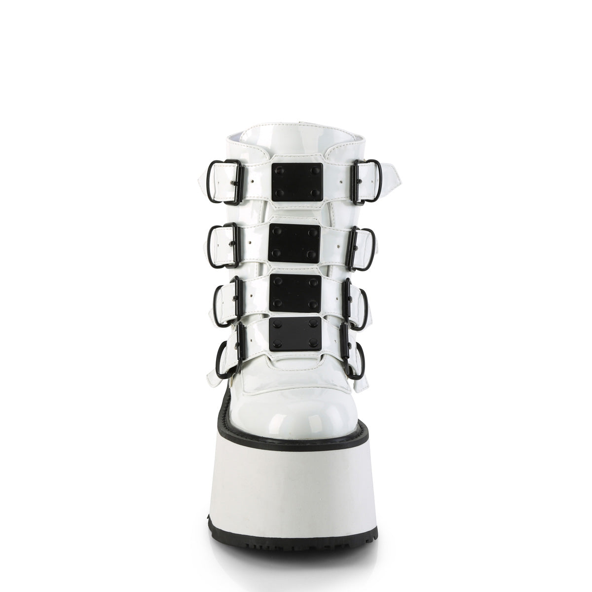 DemoniaCult  Stiefeletten DAMNED-105 wht Holo Pat