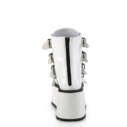 DemoniaCult  Stiefeletten DAMNED-105 wht Holo Pat
