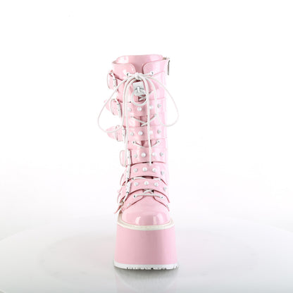 DemoniaCult  Stiefel DAMNED-225 B. Pink Holo Pat