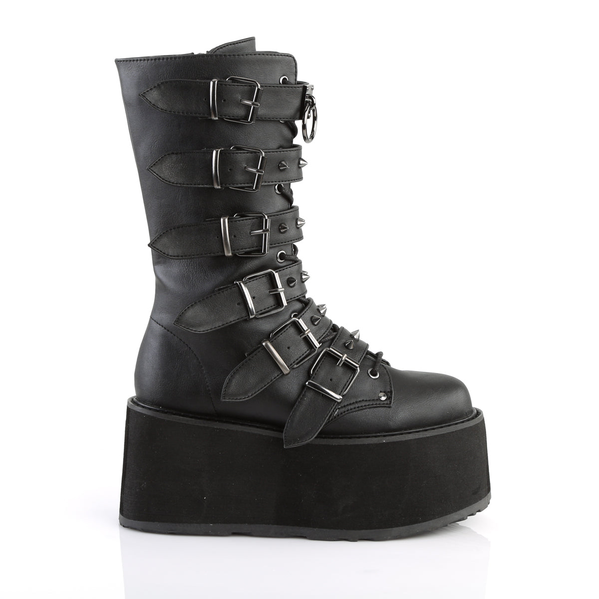 DemoniaCult Frauenstiefel DAMNED-225 BLK Vegan Leder