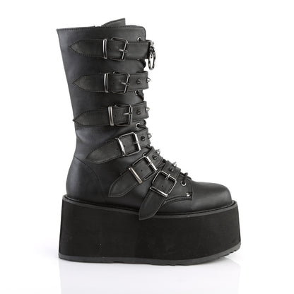 DemoniaCult Frauenstiefel DAMNED-225 BLK Vegan Leder
