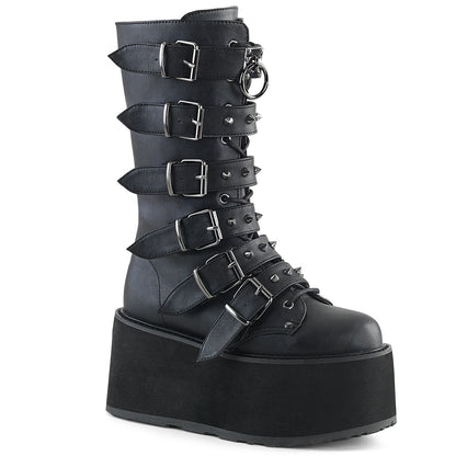 DemoniaCult Frauenstiefel DAMNED-225 BLK Vegan Leder