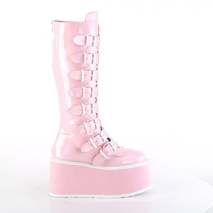 DemoniaCult  Stiefel DAMNED-318 B. Pink Holo Pat