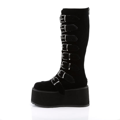 DemoniaCult Frauenstiefel DAMNED-318 BLK Velvet