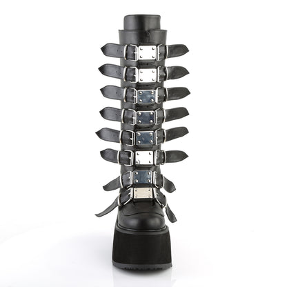 DemoniaCult Frauenstiefel DAMNED-318 BLK Vegan Leder