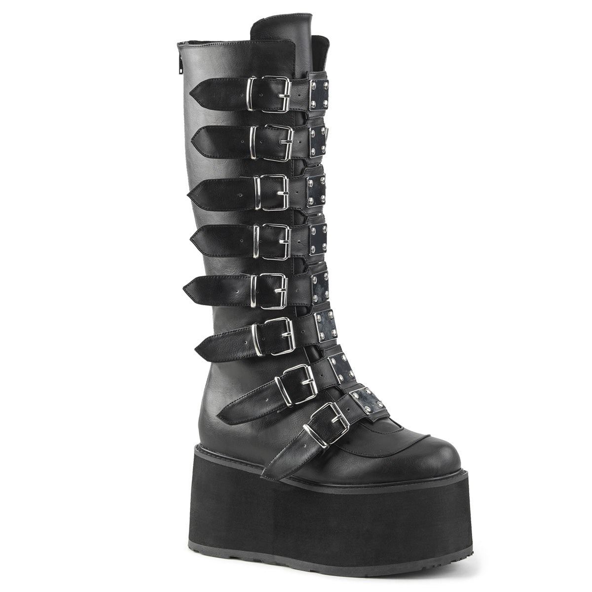 DemoniaCult Frauenstiefel DAMNED-318 BLK Vegan Leder