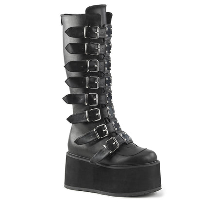 DemoniaCult Frauenstiefel DAMNED-318 BLK Vegan Leder