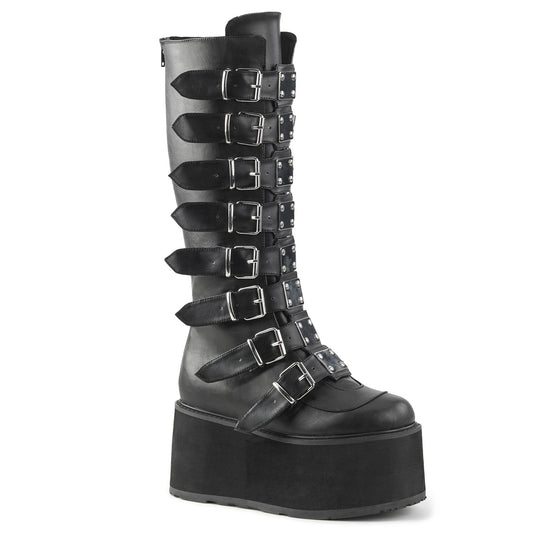 DemoniaCult Frauenstiefel DAMNED-318 BLK Vegan Leder