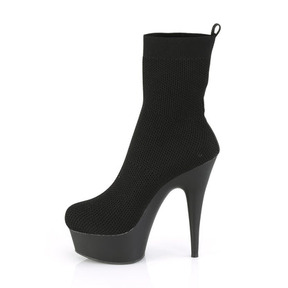 Pleaser Womens Ankle Boots DELIGHT-1002 Blk Fabric/Blk Matte