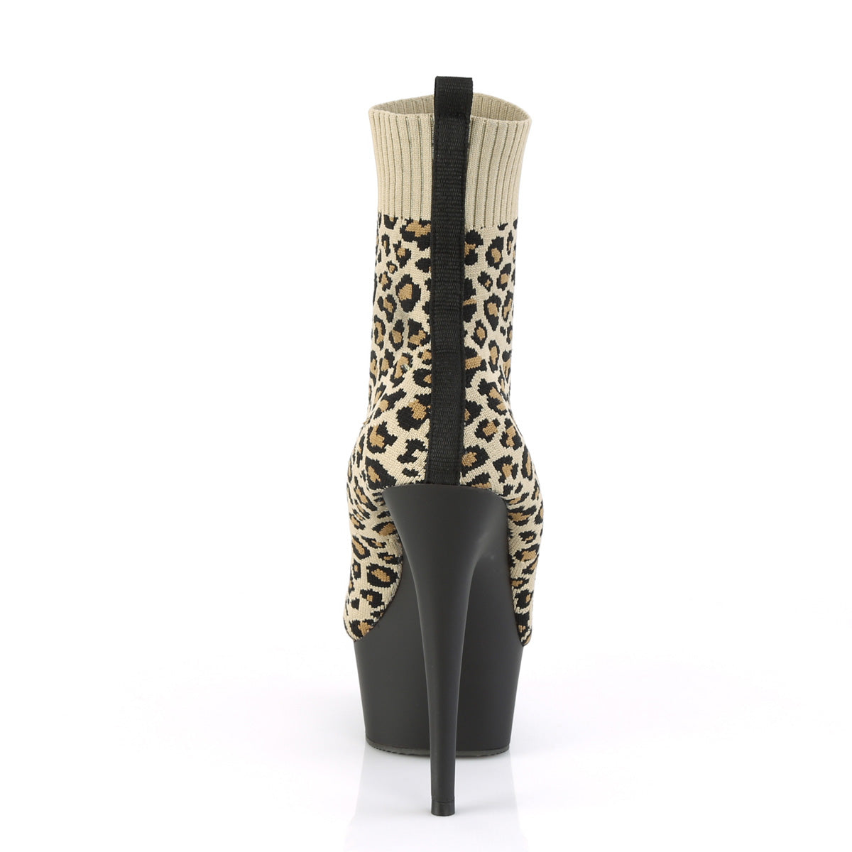 Pleaser Damen Knöchelstiefel DELIGHT-1002lp Tan str. Leopard Print Stoff / BLK Matte