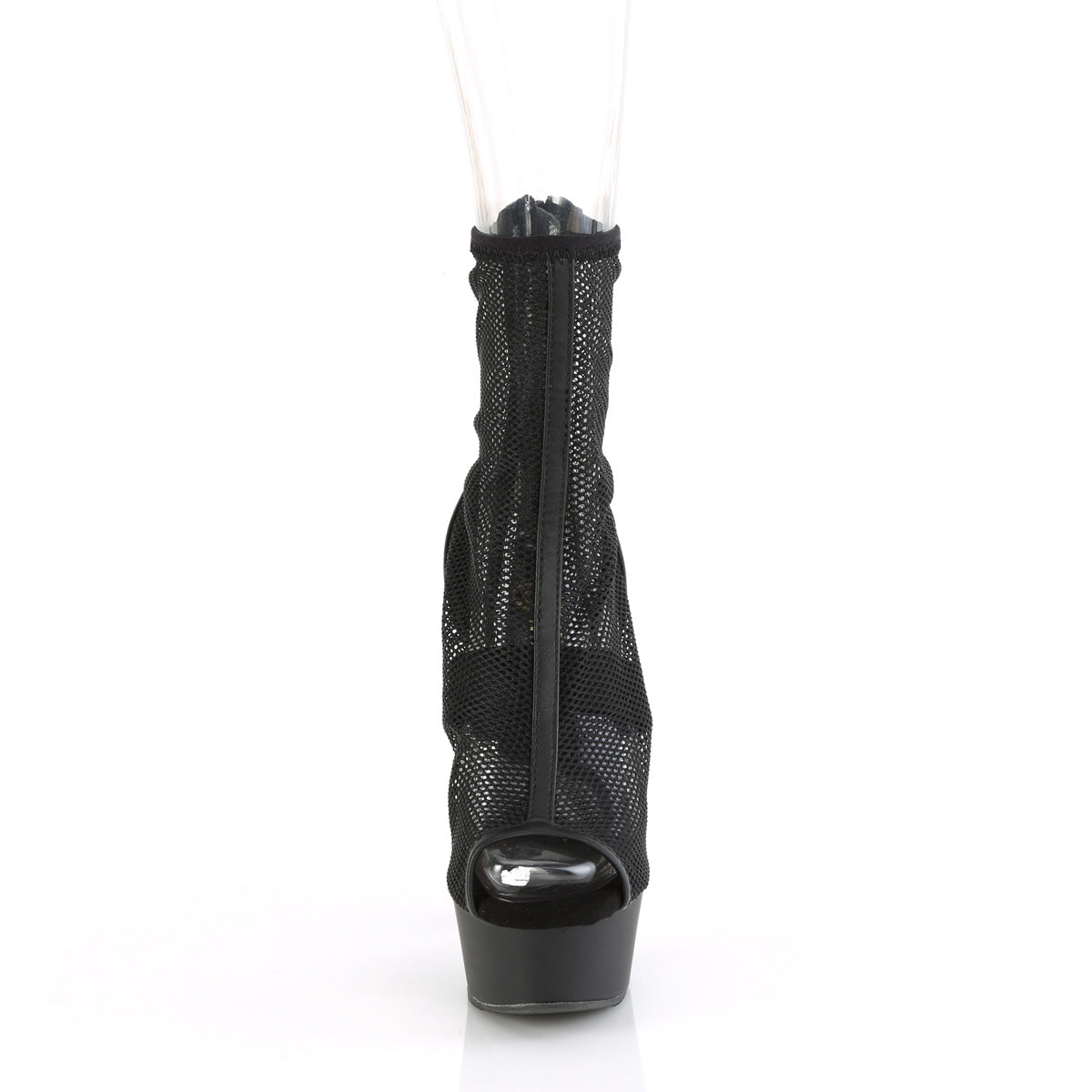 Pleaser   DELIGHT-1006 BLK Faux Leder-Mesh/BLK Matte
