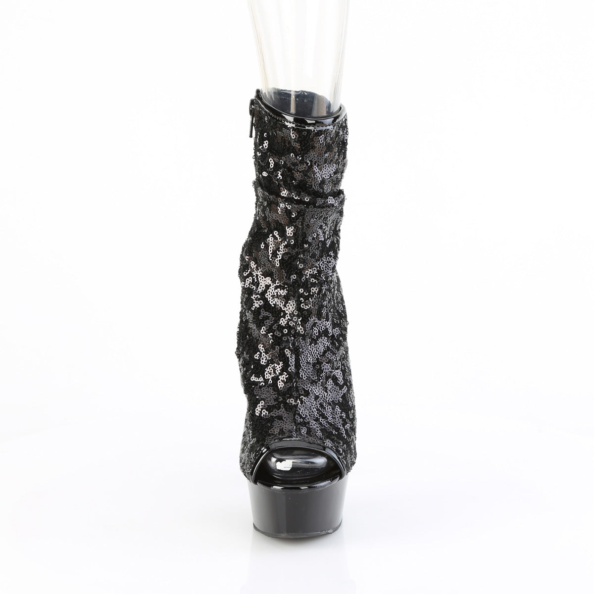 Pleaser   DELIGHT-1008SQ BLK -Pailletten/BLK -Matte