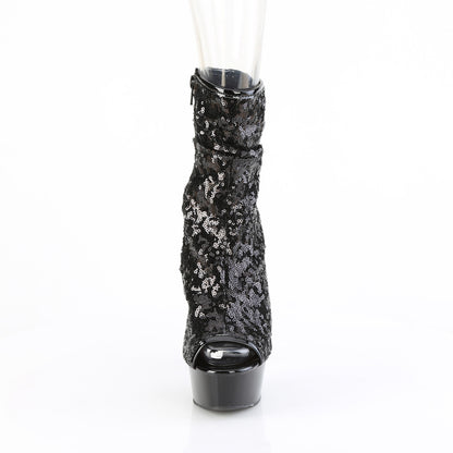 Pleaser   DELIGHT-1008SQ BLK -Pailletten/BLK -Matte