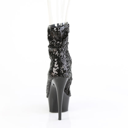 Pleaser   DELIGHT-1008SQ BLK -Pailletten/BLK -Matte