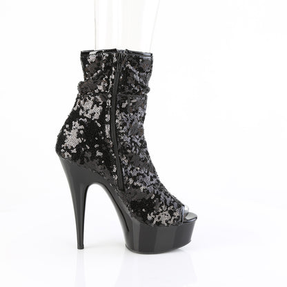 Pleaser   DELIGHT-1008SQ BLK -Pailletten/BLK -Matte