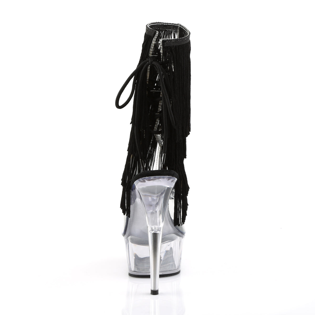 Pleaser Damen Knöchelstiefel DELIGHT-1017TF CLR-BLK / CLR