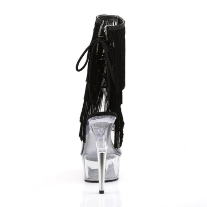Pleaser Damen Knöchelstiefel DELIGHT-1017TF CLR-BLK / CLR