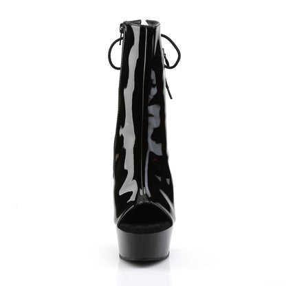 Pleaser Damen Knöchelstiefel DELIGHT-1018 BLK Pat / BLK