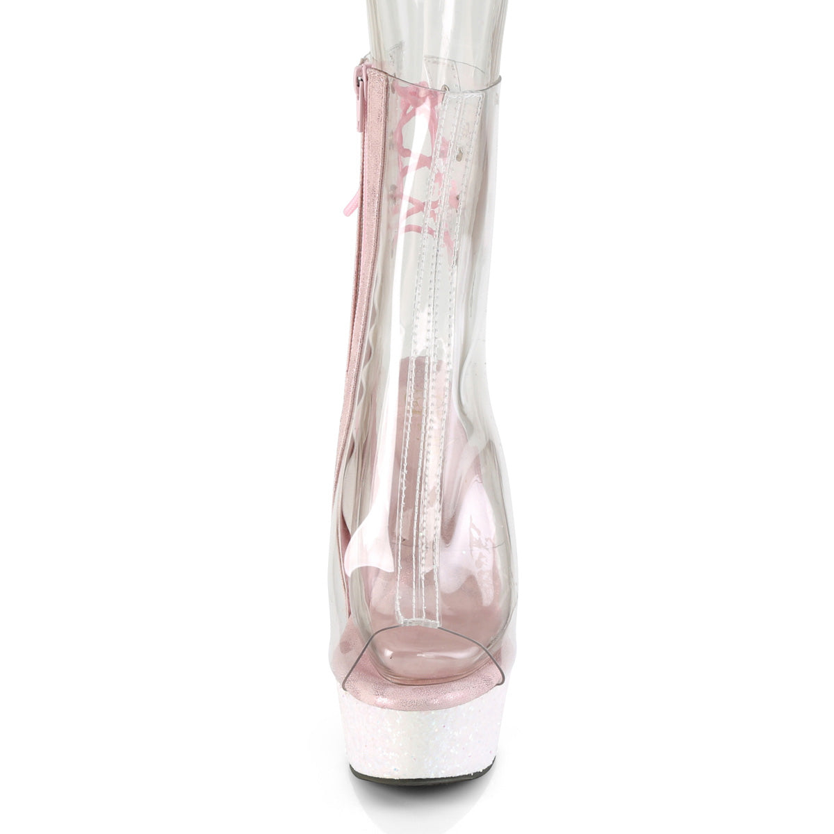 Pleaser Damen Knöchelstiefel DELIGHT-1018c CLR / Opal Multi Glitter