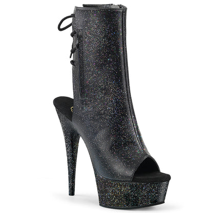 Pleaser Damen Knöchelstiefel DELIGHT-1018mmg BLK Faux Leder / BLK Matte