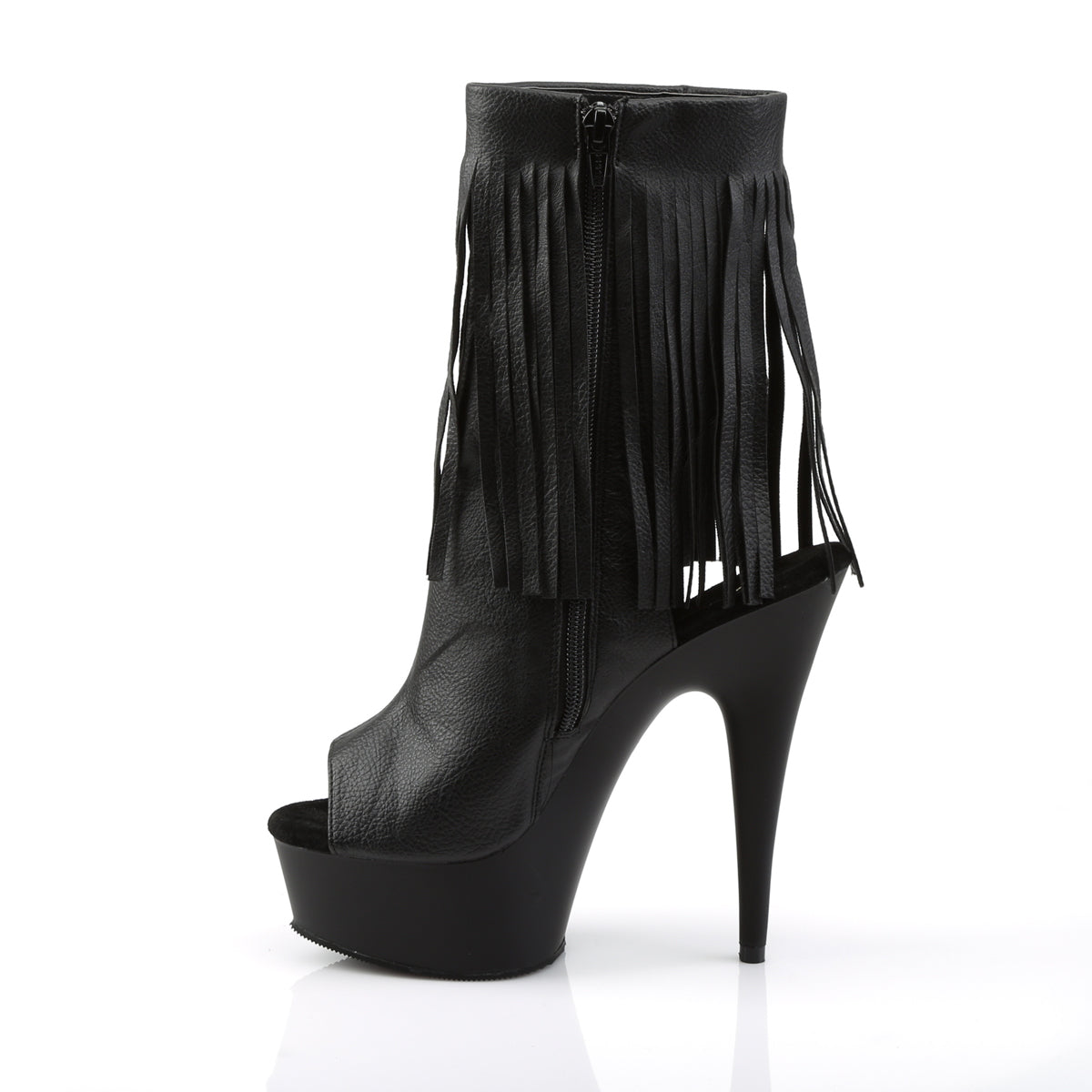 Pleaser Damen Knöchelstiefel DELIGHT-1019 BLK Faux Leder / BLK Matte