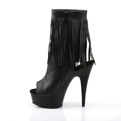 Pleaser Damen Knöchelstiefel DELIGHT-1019 BLK Faux Leder / BLK Matte