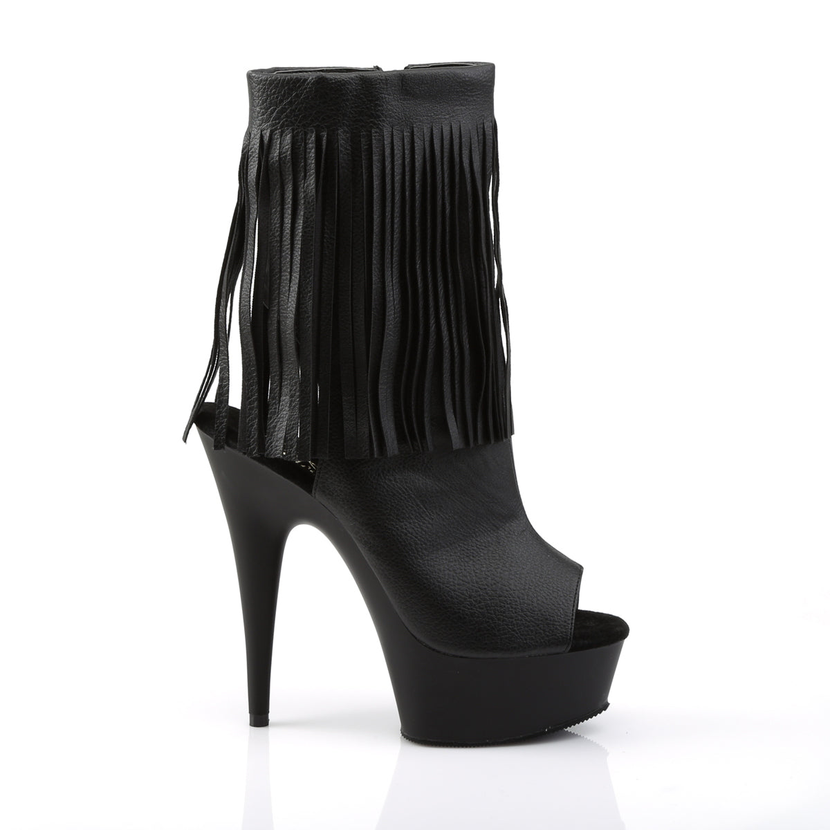 Pleaser Damen Knöchelstiefel DELIGHT-1019 BLK Faux Leder / BLK Matte