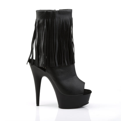 Pleaser Damen Knöchelstiefel DELIGHT-1019 BLK Faux Leder / BLK Matte