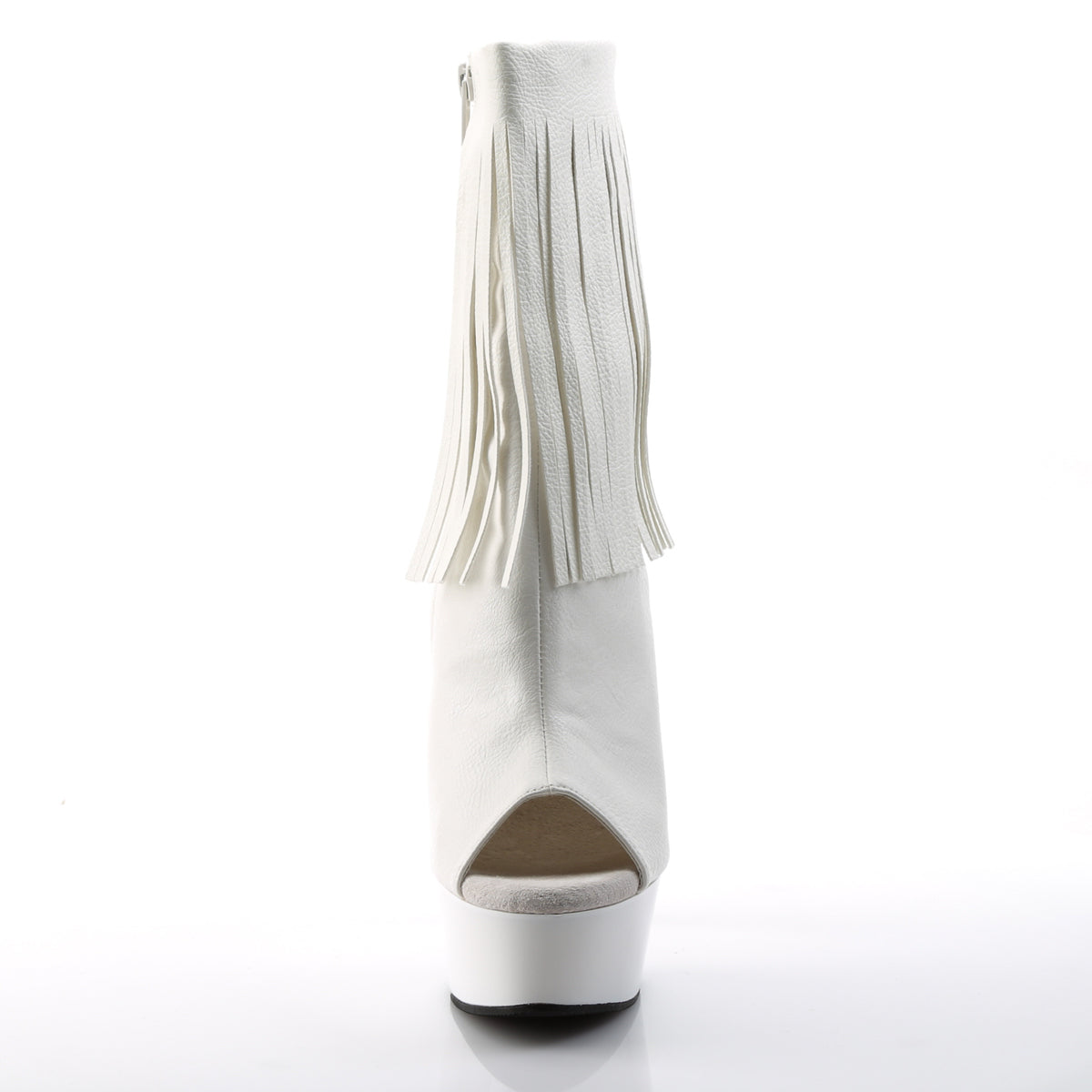 Pleaser Damen Knöchelstiefel DELIGHT-1019 WHT FAUX-Leder / WHT