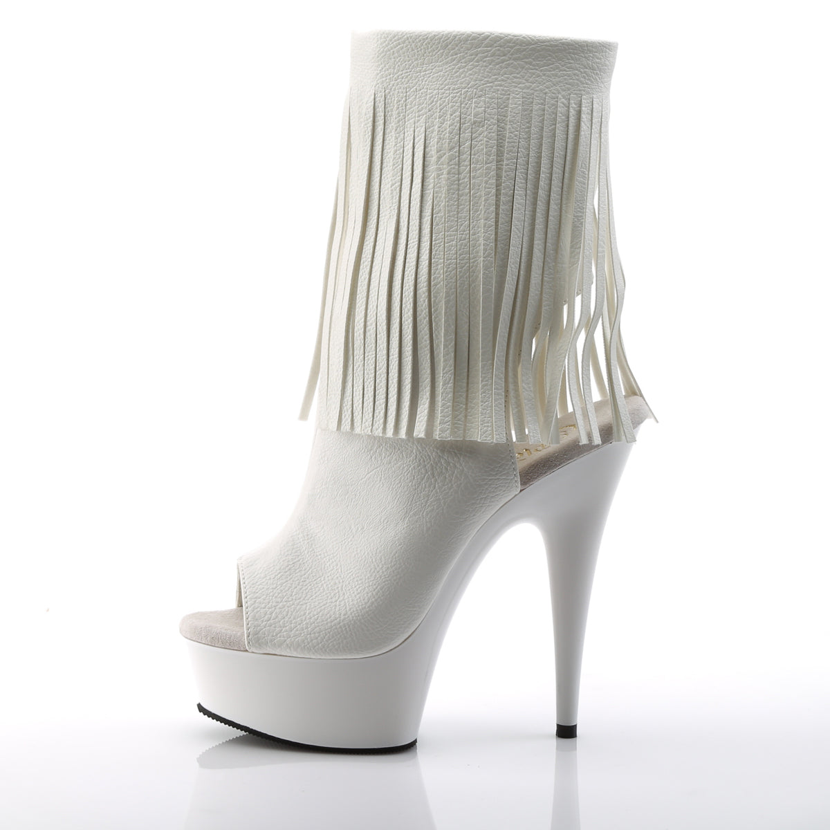 Pleaser Damen Knöchelstiefel DELIGHT-1019 WHT FAUX-Leder / WHT