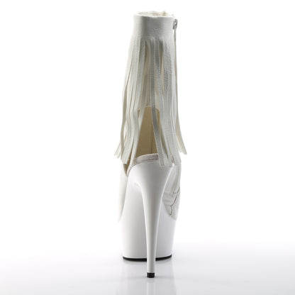 Pleaser Damen Knöchelstiefel DELIGHT-1019 WHT FAUX-Leder / WHT