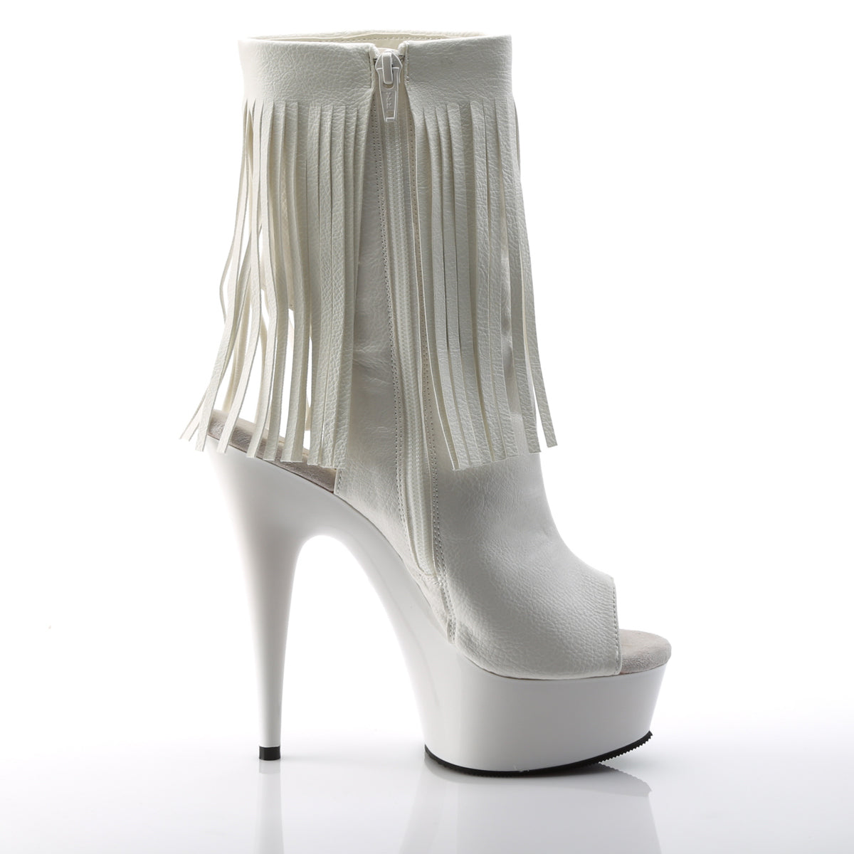 Pleaser Damen Knöchelstiefel DELIGHT-1019 WHT FAUX-Leder / WHT
