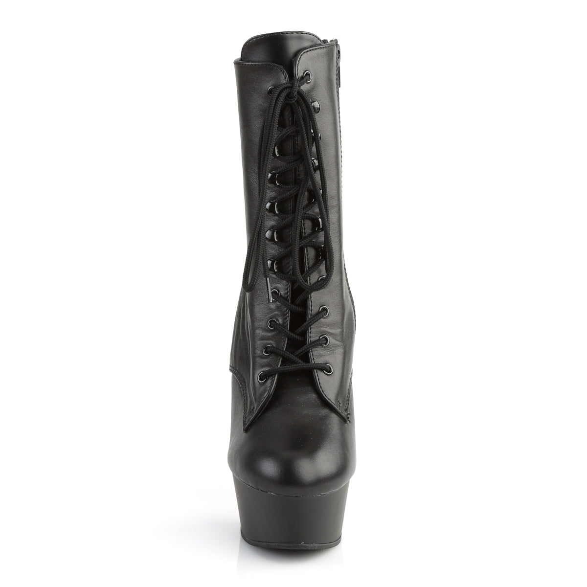 Pleaser Womens Ankle Boots DELIGHT-1020 Blk Leather/Blk