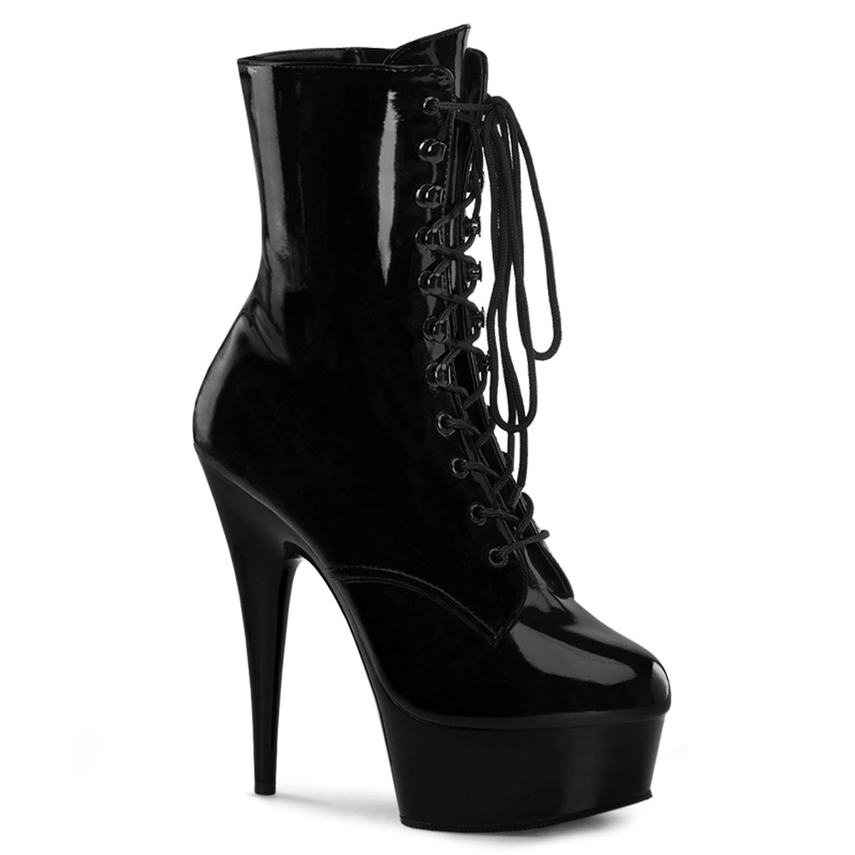 Pleaser Damen Knöchelstiefel DELIGHT-1020 blk pat / black