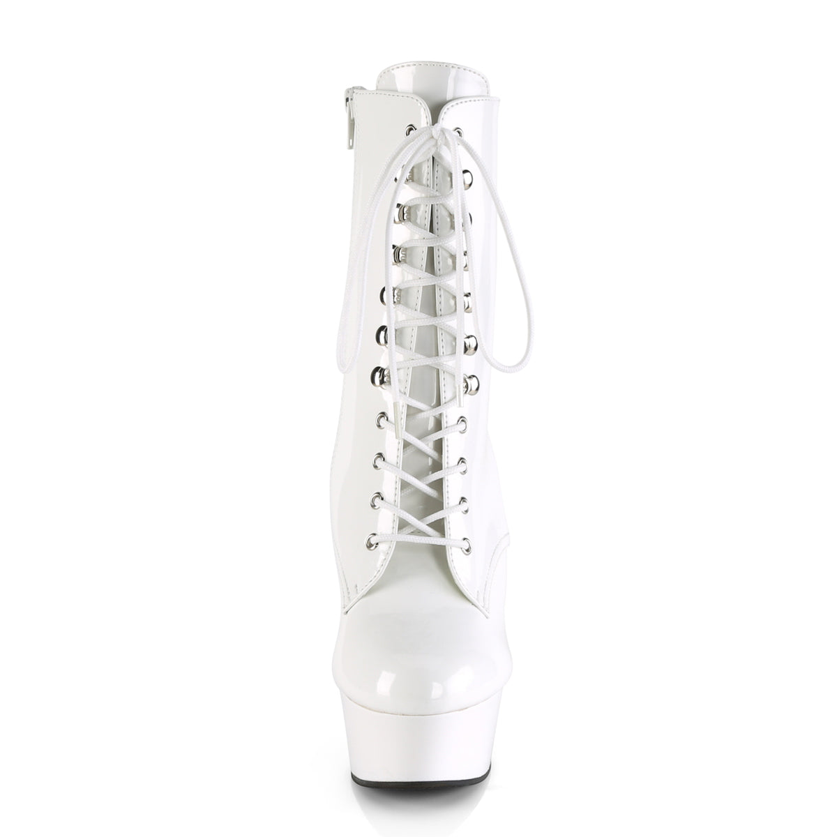 Pleaser Womens Ankle Boots DELIGHT-1020 Wht Pat/Wht