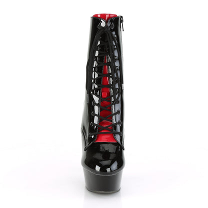 Pleaser Womens Ankle Boots DELIGHT-1020FH Blk Pat/Blk