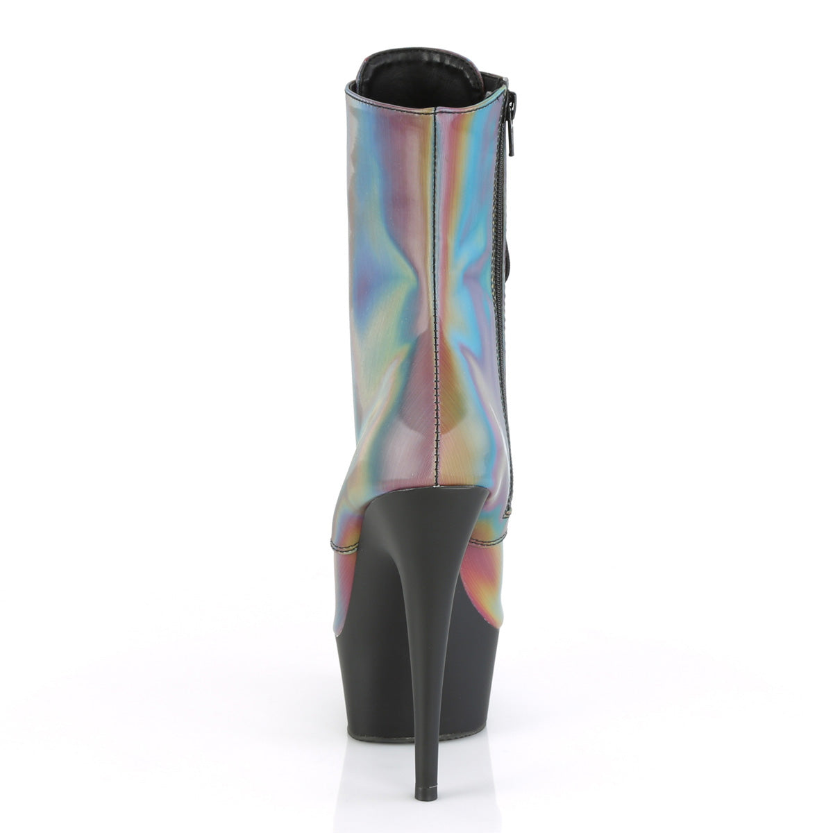 Pleaser Damen Knöchelstiefel DELIGHT-1020Refl. Rainbow Reflektierend / blk matt